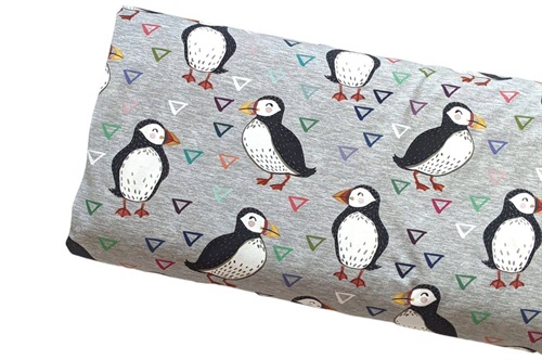 Click to order custom made items in the Light Grey Puffins fabric